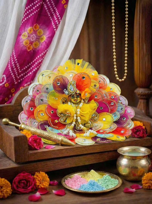 Rang Panchamrit Bhavya Yellow Holi Poshak for Laddu Gopal Ji