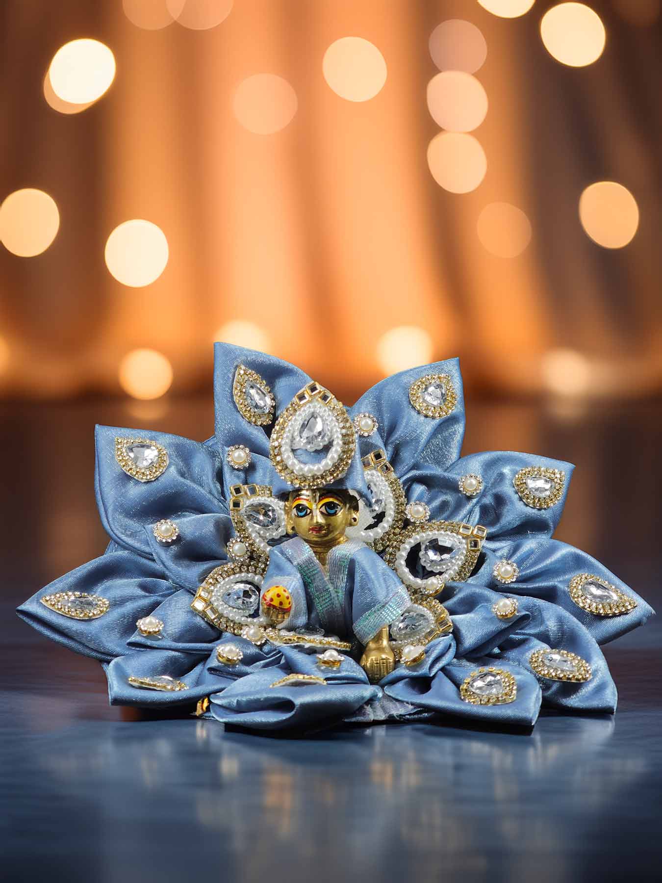 Chandra Shobha Grey Navratri Special Laddu Gopal Poshak