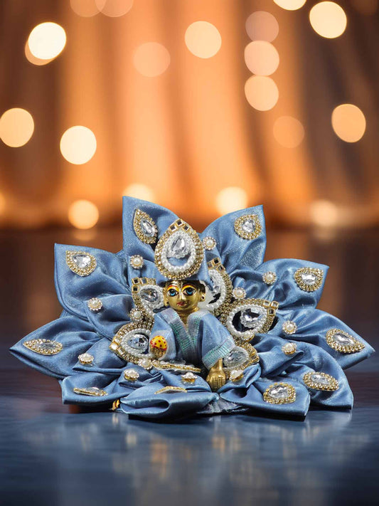 Chandra Shobha Grey Navratri Special Laddu Gopal Poshak