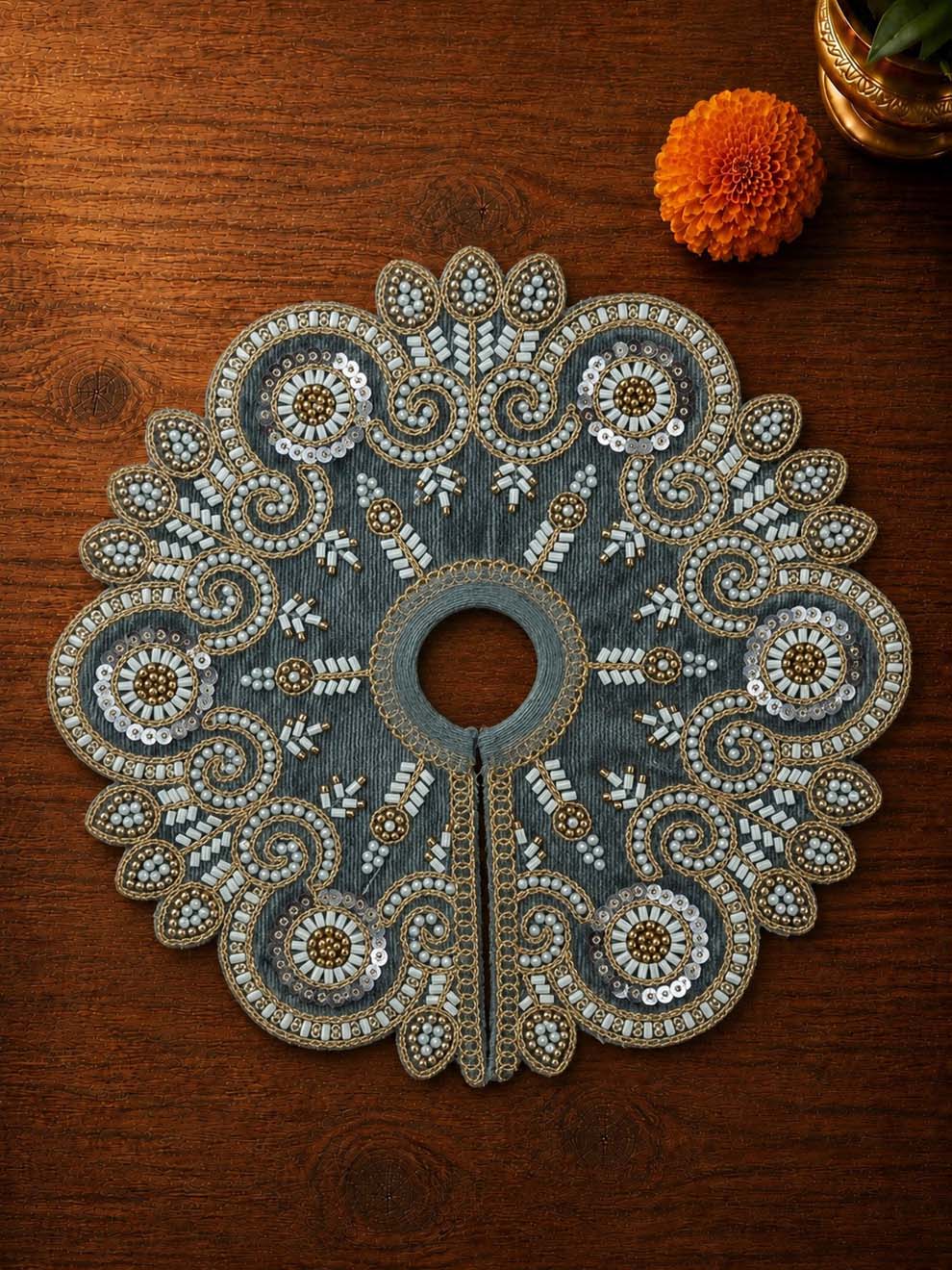 Vartikashri Velvet Grey Fancy Poshak for Kanha Ji — product image 5