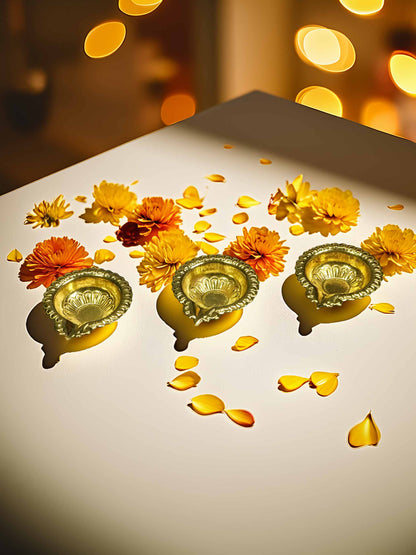golden Brass Diya dresses laddu gopal dress thakurji kanha ji bal om poshak mathura online best diwali pooja
