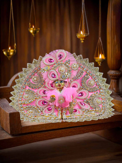 gulabi mohini Heavy dress laddu gopal thakurji kanha ji bal om poshak mathura online best