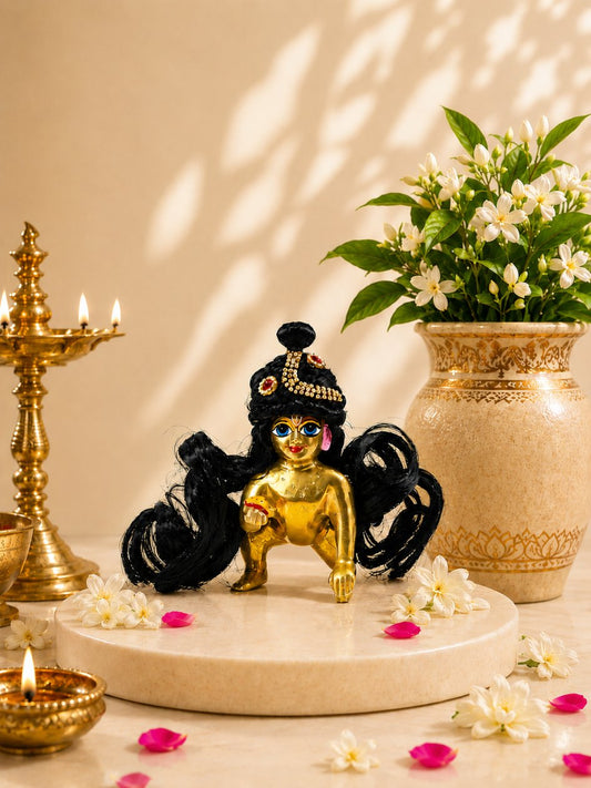 hair kesh Laddu Gopal Dresses Online in India Winter Dress for Poshak Thakurji Kanha Ji Accessories Dhoti Kurta Set Pajama Aasan Janmashtami Special Summer Shringar Fancy Jacket Premium Festival Bistar Combo om poshak kanha thakurji bal lala lalla ladoo