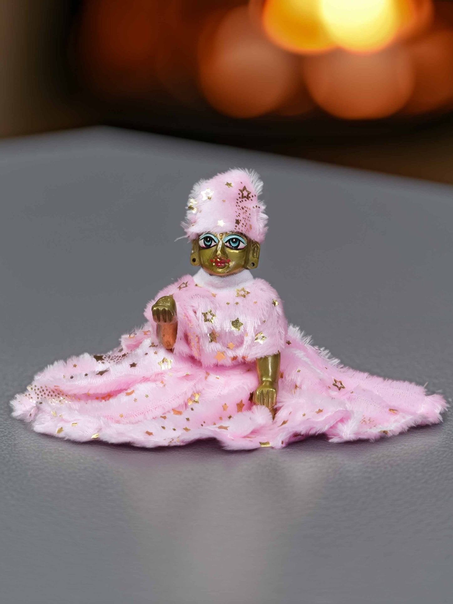 him pink fur winter dress ladoo dresses laddu gopal dress thakurji kanha ji bal om poshak mathura online best