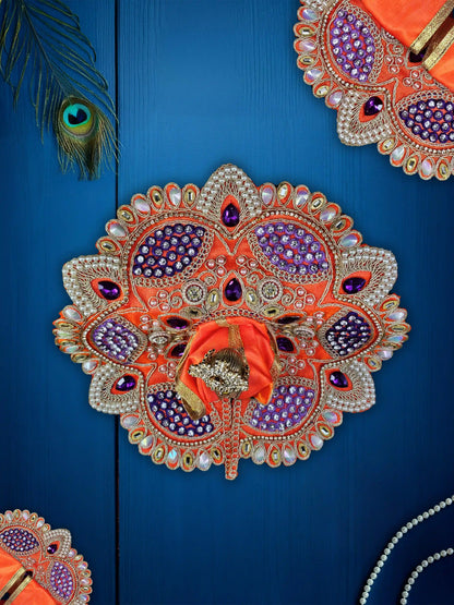 imperial charm orange bal laddu gopal thakur kanha ji dresses poshak