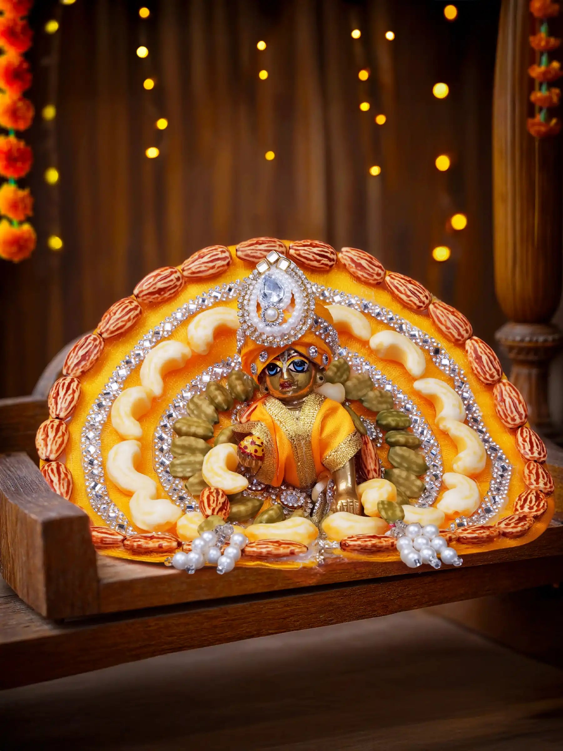 kaju badam dresses laddu gopal dress thakurji kanha ji bal om poshak mathura online best Janmashtami diwali