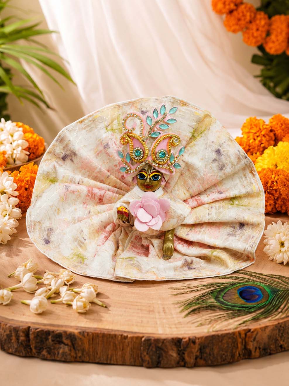 kanha ki phool Laddu Gopal Dresses Online in India Winter Dress for Poshak Thakurji Kanha Ji Accessories Dhoti Kurta Set Pajama Aasan Janmashtami Special Summer Shringar Fancy Jacket Premium Festival Bistar Combo om poshak kanha thakurji bal lala lalla ladoo