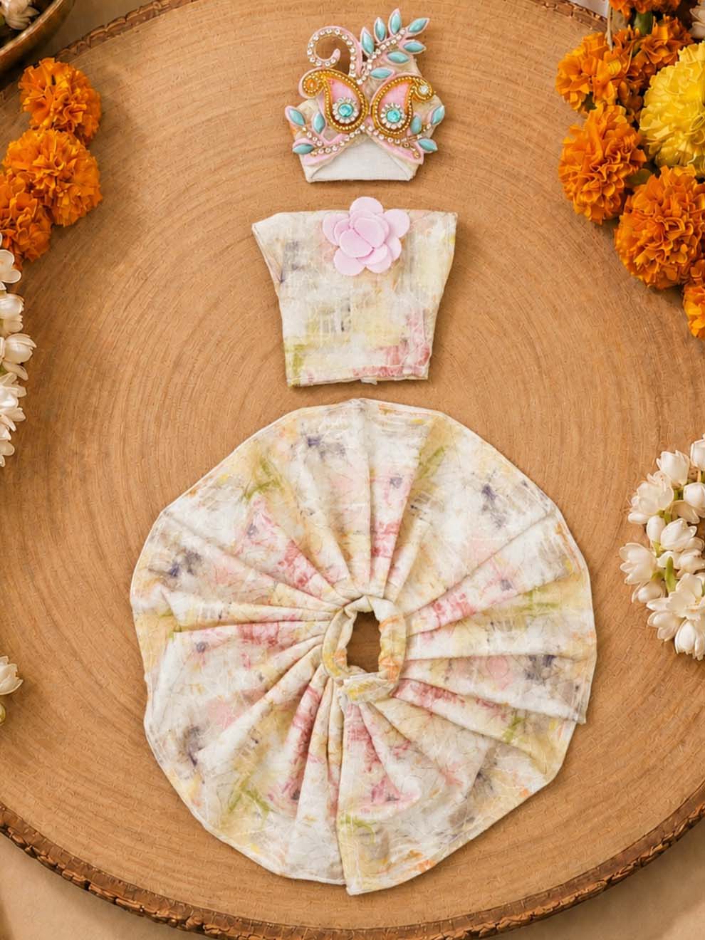 kanha ki phool Laddu Gopal Dresses Online in India Winter Dress for Poshak Thakurji Kanha Ji Accessories Dhoti Kurta Set Pajama Aasan Janmashtami Special Summer Shringar Fancy Jacket Premium Festival Bistar Combo om poshak kanha thakurji bal lala lalla ladoo