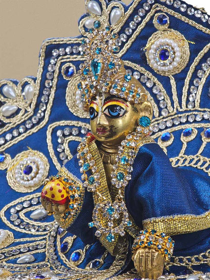 kanhaiya rajat lb shringar jewelry  mukit mala dresses laddu gopal thakurji kanha ji bal om poshak mathura online best Janmashtami for dress