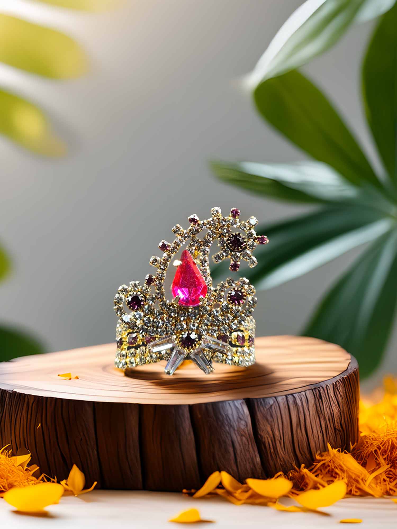 kanhaiya rajat pink shringar jewelry  mukit mala dresses laddu gopal thakurji kanha ji bal om poshak mathura online best Janmashtami for dress 
