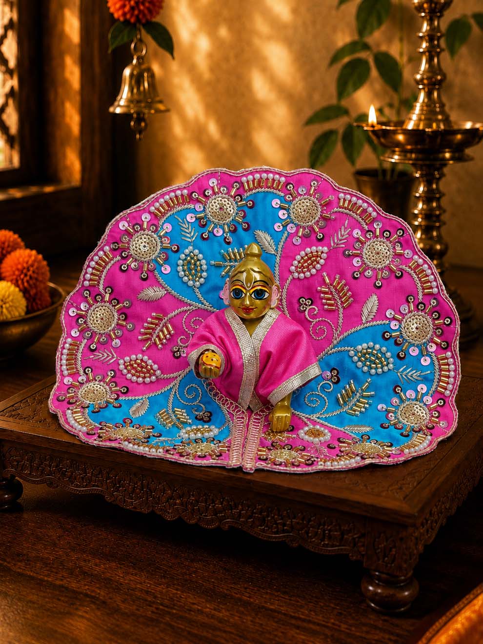 kiranjali p Laddu Gopal Dresses Online in India Winter Dress for Poshak Thakurji Kanha Ji Accessories Dhoti Kurta Set Pajama Aasan Janmashtami Special Summer Shringar Fancy Jacket Premium Festival Bistar Combo om poshak kanha thakurji bal lala lalla ladoo
