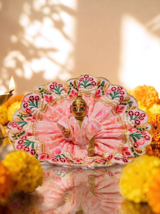 komal Laddu Gopal Dresses Online in India Winter Dress for Poshak Thakurji Kanha Ji Accessories Dhoti Kurta Set Pajama Aasan Janmashtami Special Summer Shringar Fancy Jacket Premium Festival Bistar Combo om poshak kanha thakurji bal lala lalla ladoo