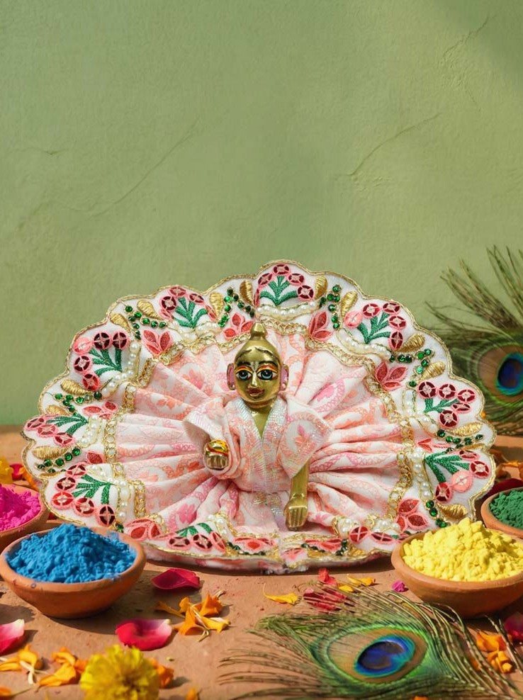 komal braj holi dhoti kurta Diwali Janmashtami dress ladoo dresses laddu gopal dress thakurji kanha ji bal om poshak mathura online best mandir wholesaler manufacturer