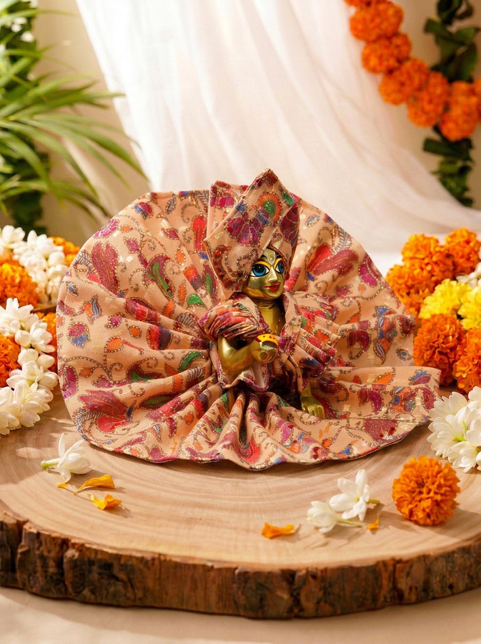 kusum Laddu Gopal Dresses Online in India Winter Dress for Poshak Thakurji Kanha Ji Accessories Dhoti Kurta Set Pajama Aasan Janmashtami Special Summer Shringar Fancy Jacket Premium Festival Bistar Combo om poshak kanha thakurji bal lala lalla ladoo
