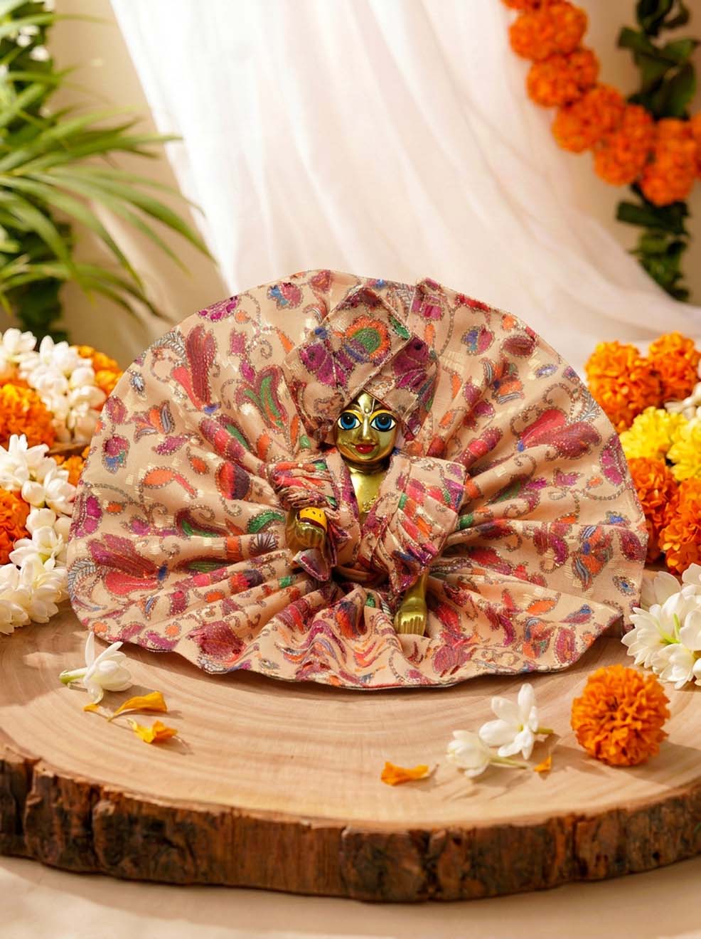 kusum Laddu Gopal Dresses Online in India Winter Dress for Poshak Thakurji Kanha Ji Accessories Dhoti Kurta Set Pajama Aasan Janmashtami Special Summer Shringar Fancy Jacket Premium Festival Bistar Combo om poshak kanha thakurji bal lala lalla ladoo