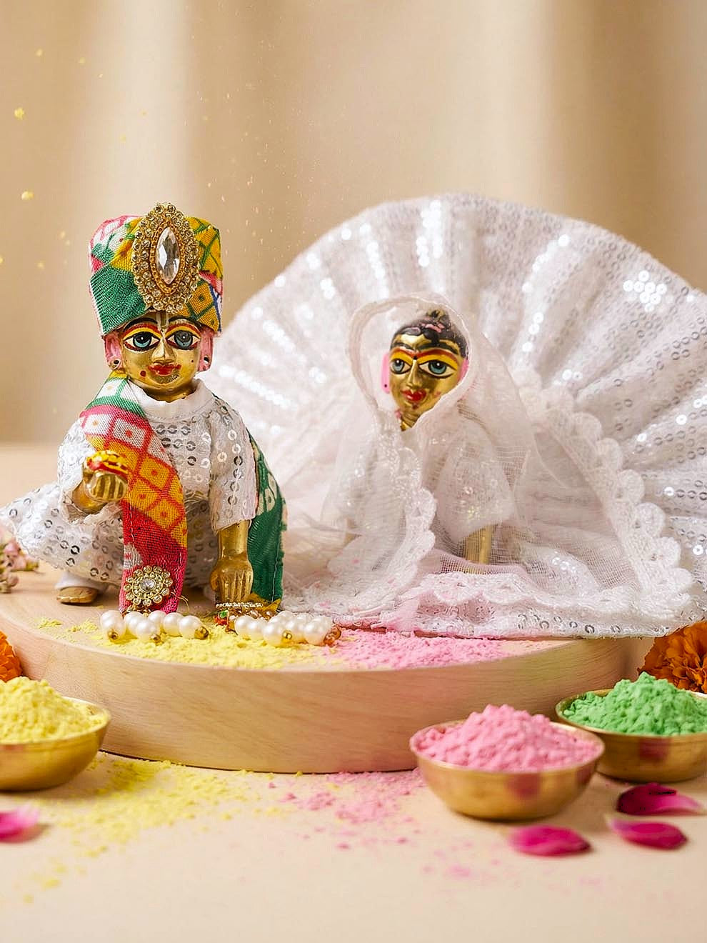 laddu gopal radha rani dhuleti holi braj Diwali Janmashtami dress ladoo dresses laddu gopal dress thakurji kanha ji bal om poshak mathura online best mandir wholesaler manufacturer