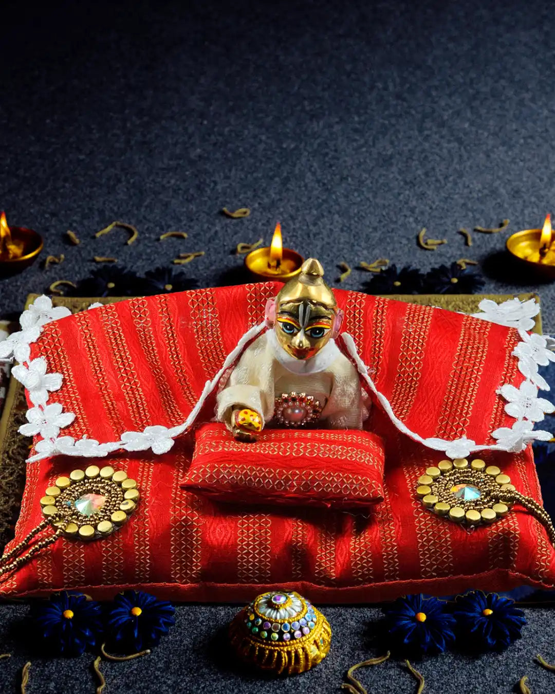 lal pushpraj dress ladoo dresses laddu gopal thakurji kanha ji bal om poshak mathura online best