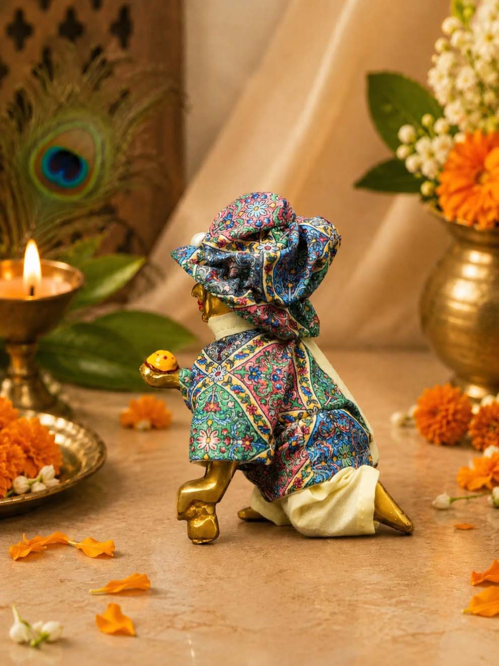 leelansh Laddu Gopal Dresses Online in India Winter Dress for Poshak Thakurji Kanha Ji Accessories Dhoti Kurta Set Pajama Aasan Janmashtami Special Summer Shringar Fancy Jacket Premium Festival Bistar Combo om poshak kanha thakurji bal lala lalla ladoo