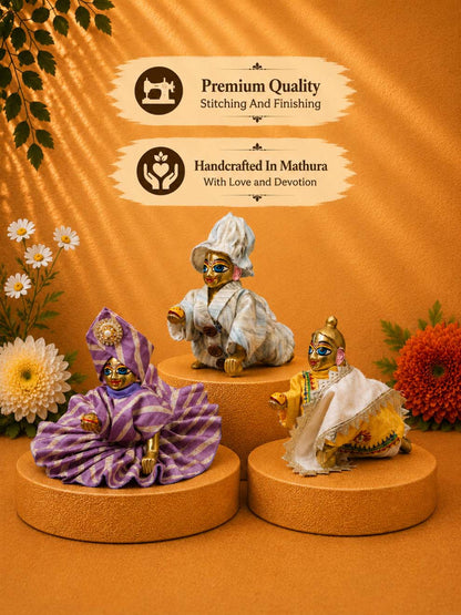 lokpriya combo Laddu Gopal Dresses Online in India Winter Dress for Poshak Thakurji Kanha Ji Accessories Dhoti Kurta Set Pajama Aasan Janmashtami Special Summer Shringar Fancy Jacket Premium Festival Bistar Combo om poshak kanha thakurji bal lala lalla ladoo