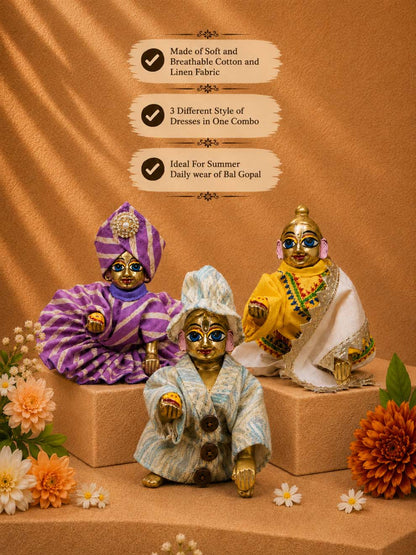lokpriya combo Laddu Gopal Dresses Online in India Winter Dress for Poshak Thakurji Kanha Ji Accessories Dhoti Kurta Set Pajama Aasan Janmashtami Special Summer Shringar Fancy Jacket Premium Festival Bistar Combo om poshak kanha thakurji bal lala lalla ladoo
