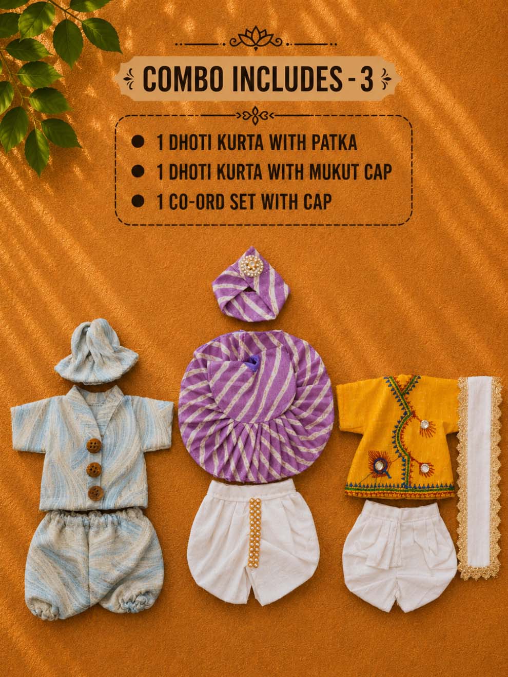 lokpriya combo Laddu Gopal Dresses Online in India Winter Dress for Poshak Thakurji Kanha Ji Accessories Dhoti Kurta Set Pajama Aasan Janmashtami Special Summer Shringar Fancy Jacket Premium Festival Bistar Combo om poshak kanha thakurji bal lala lalla ladoo