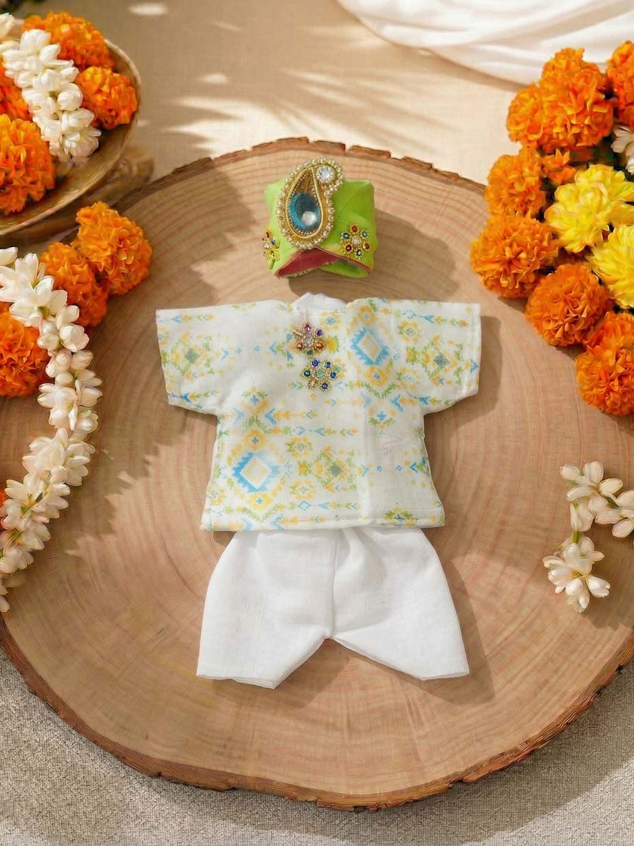 madhav grace Laddu Gopal Dresses Online in India Winter Dress for Poshak Thakurji Kanha Ji Accessories Dhoti Kurta Set Pajama Aasan Janmashtami Special Summer Shringar Fancy Jacket Premium Festival Bistar Combo om poshak kanha thakurji bal lala lalla ladoo