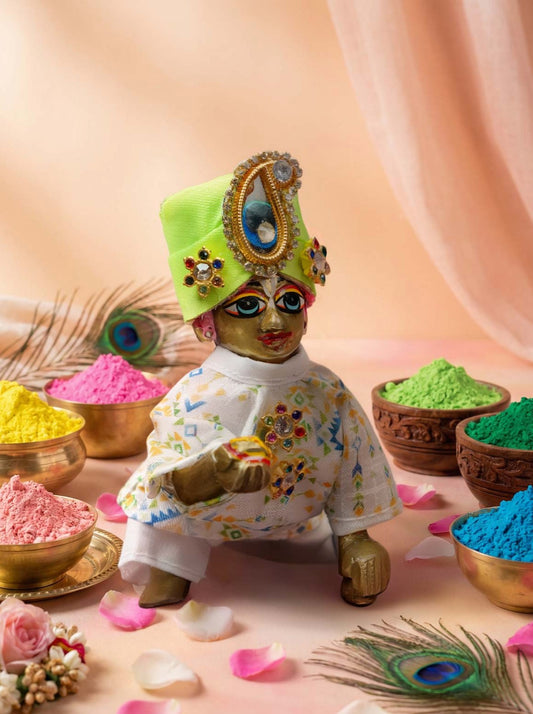 madhav grace braj holi dhoti kurta Diwali Janmashtami dress ladoo dresses laddu gopal dress thakurji kanha ji bal om poshak mathura online best mandir wholesaler manufacturer