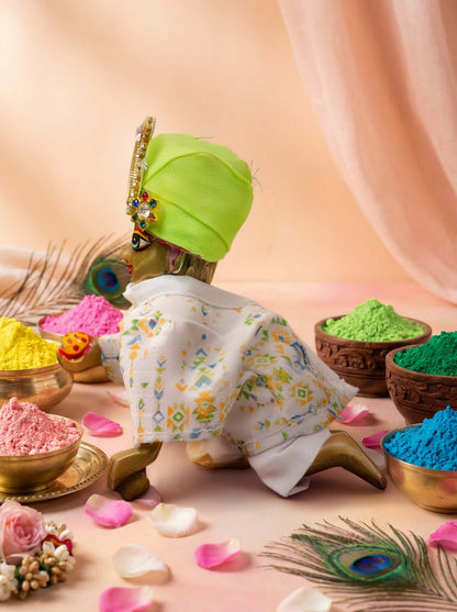 madhav grace braj holi dhoti kurta Diwali Janmashtami dress ladoo dresses laddu gopal dress thakurji kanha ji bal om poshak mathura online best mandir wholesaler manufacturer