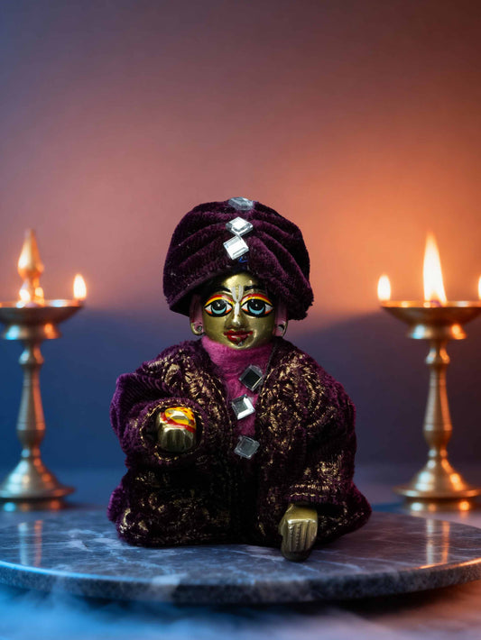 laddu gopal winter dress online shopping Handmade Wool Laddu Gopal Dress, Rose Flower Design, Winter Outfit