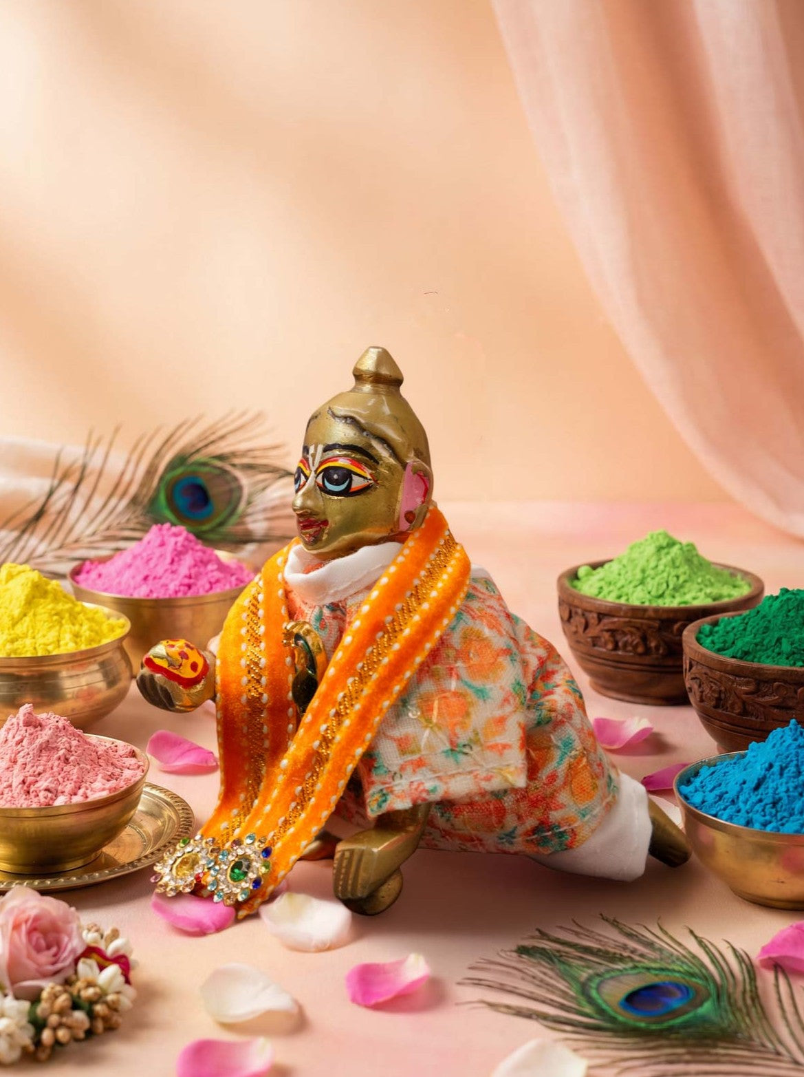 mangalmay braj holi kurta pajama Diwali Janmashtami dress ladoo dresses laddu gopal dress thakurji kanha ji bal om poshak mathura online best mandir wholesaler manufacturer