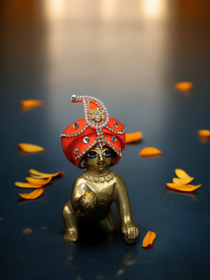 maratha pagdi orange shringar dress ladoo dresses laddu gopal dress thakurji kanha ji bal om poshak mathura online best