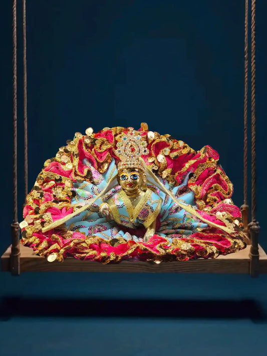 megh blue dress laddu gopal thakurji kanha ji bal om poshak mathura online 