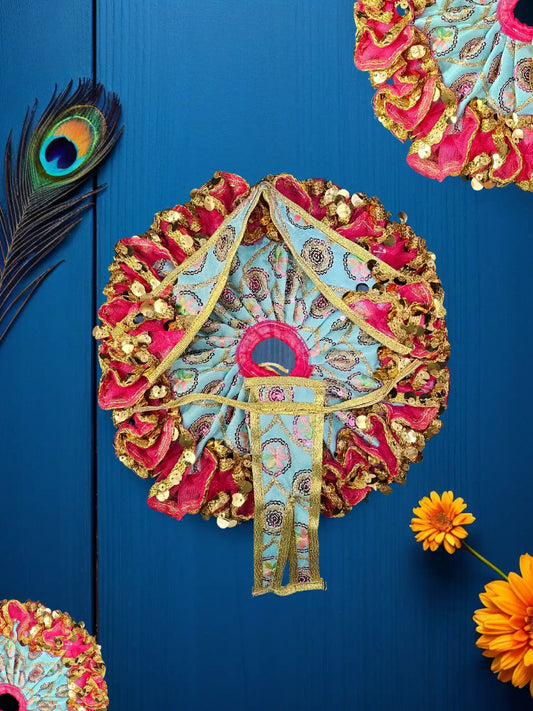 megh blue dress laddu gopal thakurji kanha ji bal om poshak mathura online 