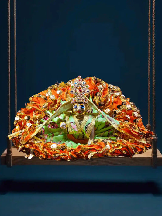 megh green poshak dress laddu gopal thakurji kanha ji bal om poshak mathura online 