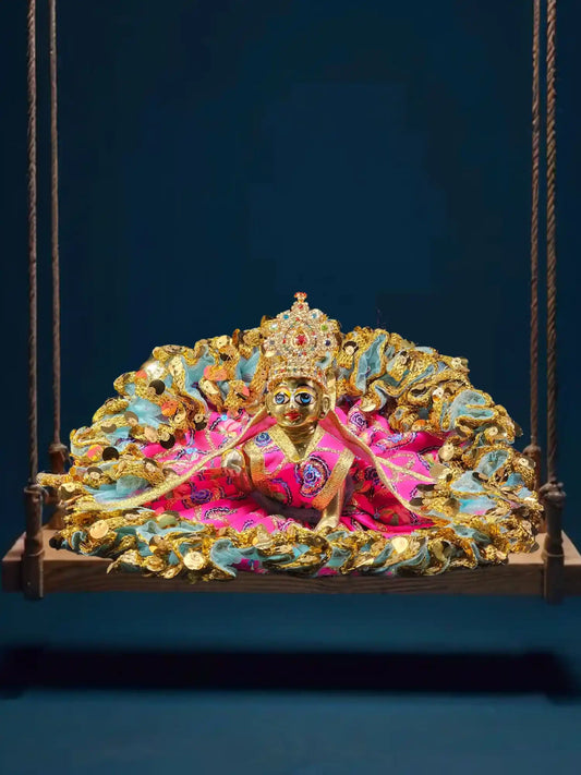 megh pink poshak dress laddu gopal thakurji kanha ji bal om poshak mathura online