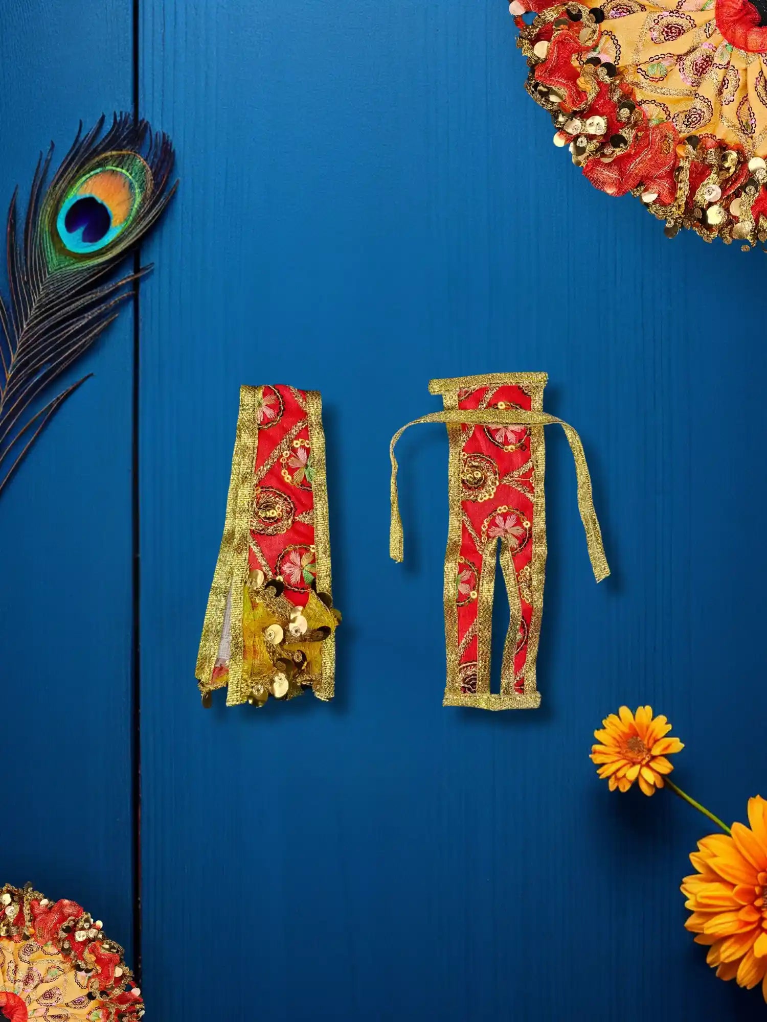 megh red yellow poshak dress laddu gopal thakurji kanha ji bal om poshak mathura online 