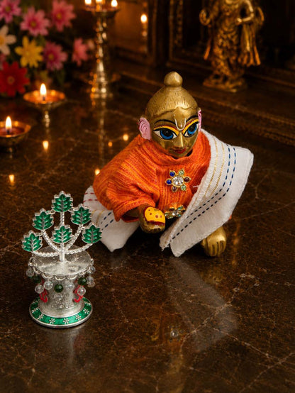 metal tulsi s Laddu Gopal Dresses Online in India Winter Dress for Poshak Thakurji Kanha Ji Accessories Dhoti Kurta Set Pajama Aasan Janmashtami Special Summer Shringar Fancy Jacket Premium Festival Bistar Combo om poshak kanha thakurji bal lala lalla ladoo