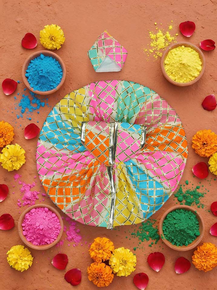 mohan multicolor silk braj holi dhoti kurta Diwali Janmashtami dress ladoo dresses laddu gopal dress thakurji kanha ji bal om poshak mathura online best mandir wholesaler manufacturer