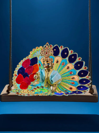 mor blue poshak dress laddu gopal thakurji kanha ji bal om poshak mathura online 
