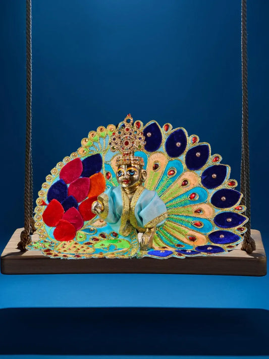mor blue poshak dress laddu gopal thakurji kanha ji bal om poshak mathura online 