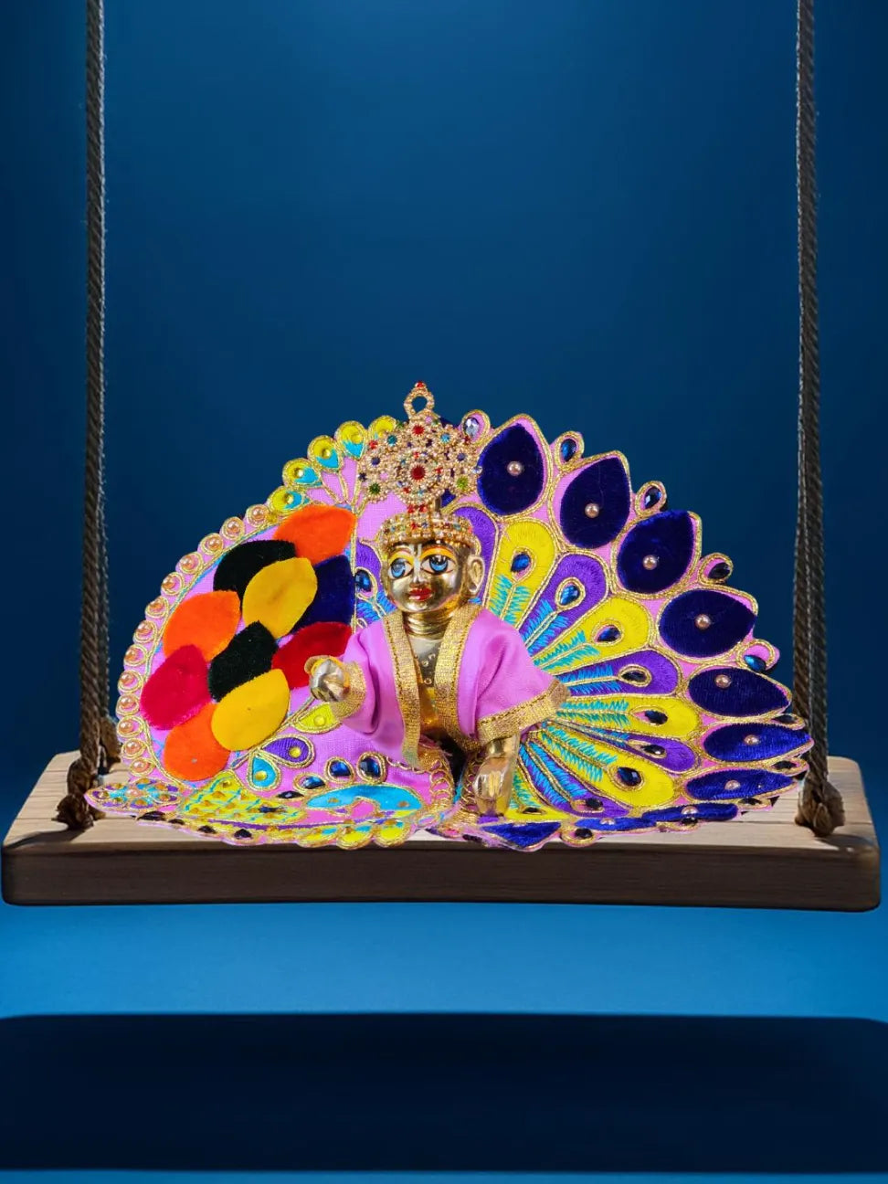 mor purple poshak dress laddu gopal thakurji kanha ji bal om poshak mathura online 