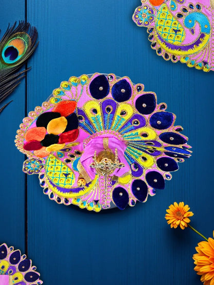 mor purple poshak dress laddu gopal thakurji kanha ji bal om poshak mathura online 