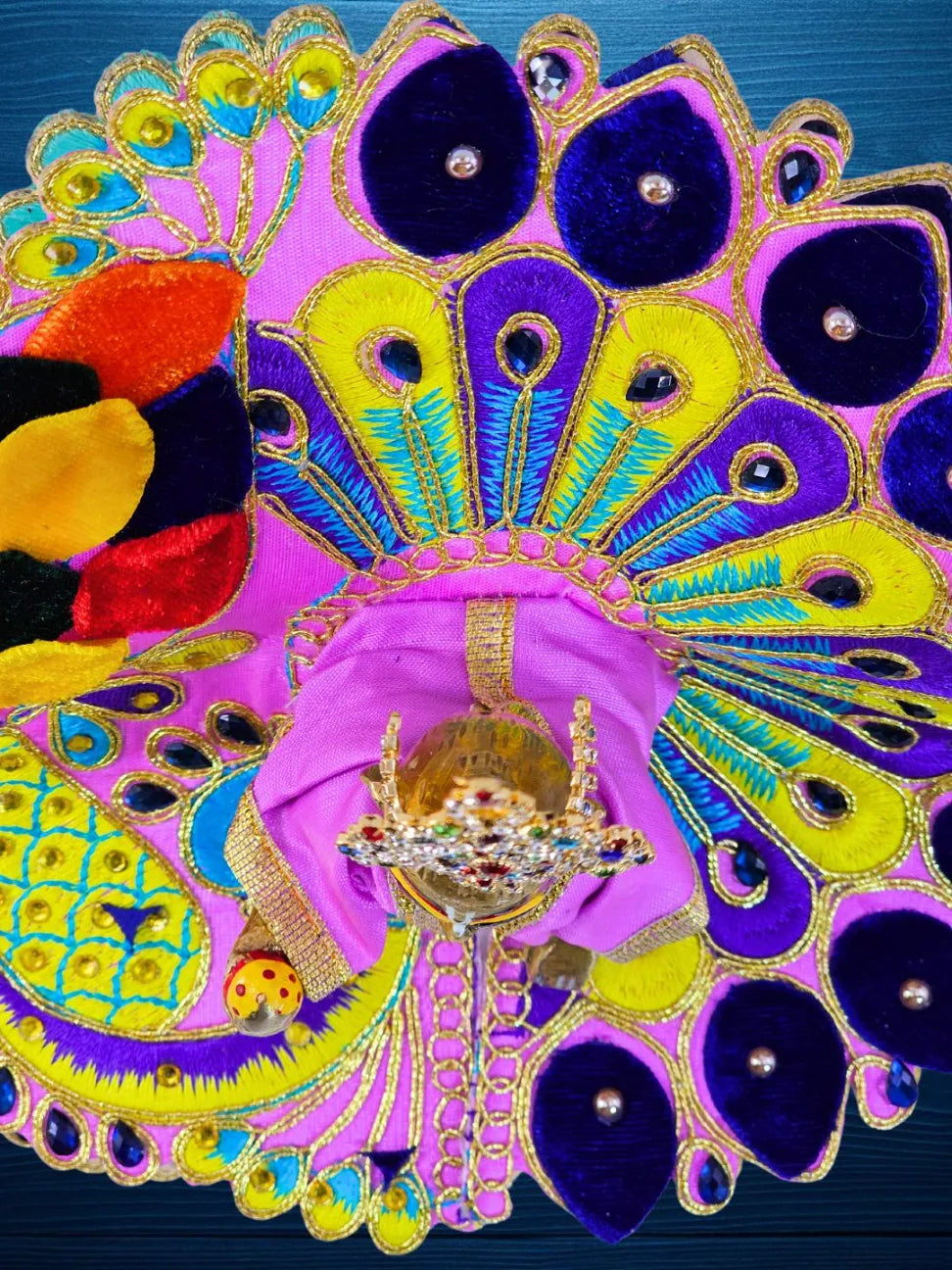 mor purple poshak dress laddu gopal thakurji kanha ji bal om poshak mathura online 