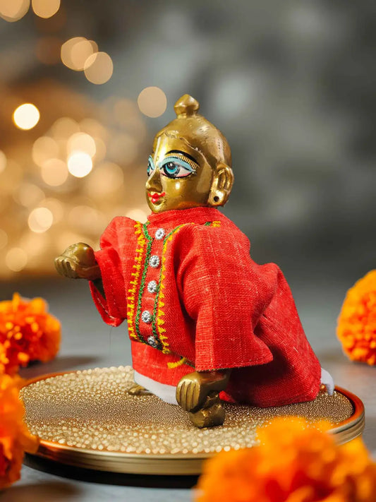 mor red kurta pajama poshak dress laddu gopal thakurji kanha ji bal om poshak mathura online best 