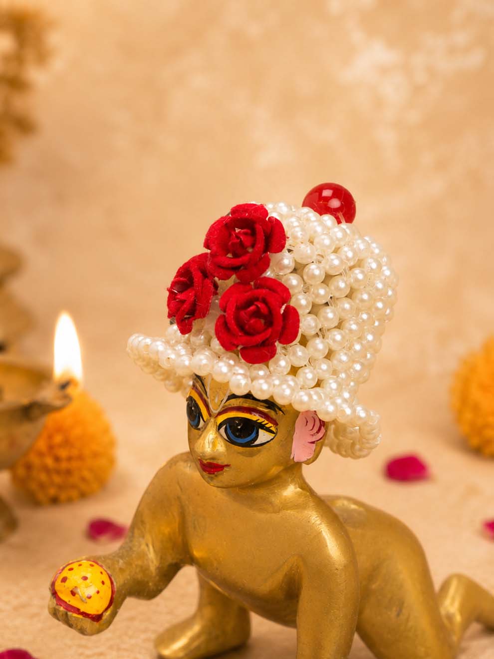 moti kalika Laddu Gopal Dresses Online in India Winter Dress for Poshak Thakurji Kanha Ji Accessories Dhoti Kurta Set Pajama Aasan Janmashtami Special Summer Shringar Fancy Jacket Premium Festival Bistar Combo om poshak kanha thakurji bal lala lalla ladoo