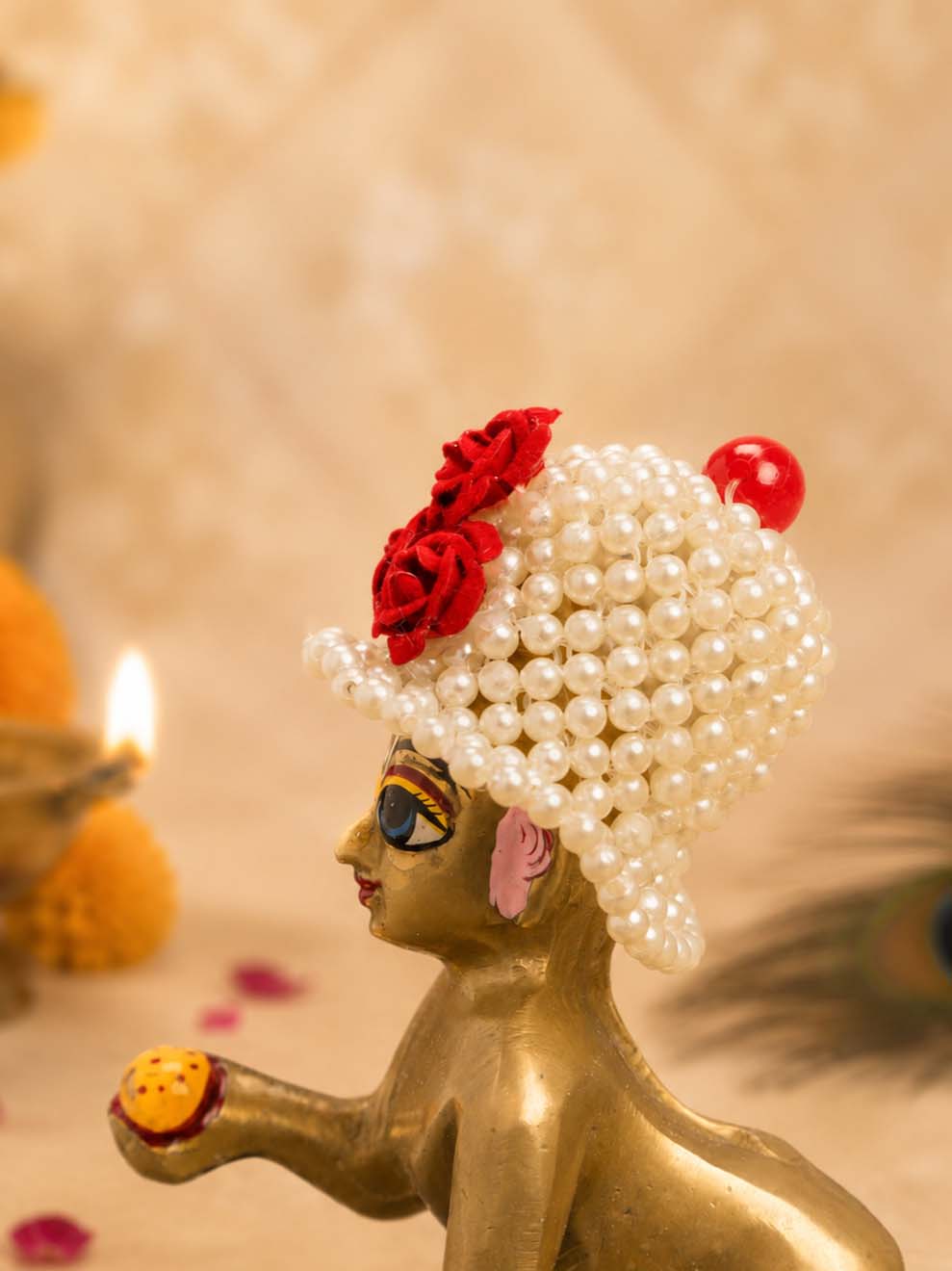moti kalika Laddu Gopal Dresses Online in India Winter Dress for Poshak Thakurji Kanha Ji Accessories Dhoti Kurta Set Pajama Aasan Janmashtami Special Summer Shringar Fancy Jacket Premium Festival Bistar Combo om poshak kanha thakurji bal lala lalla ladoo