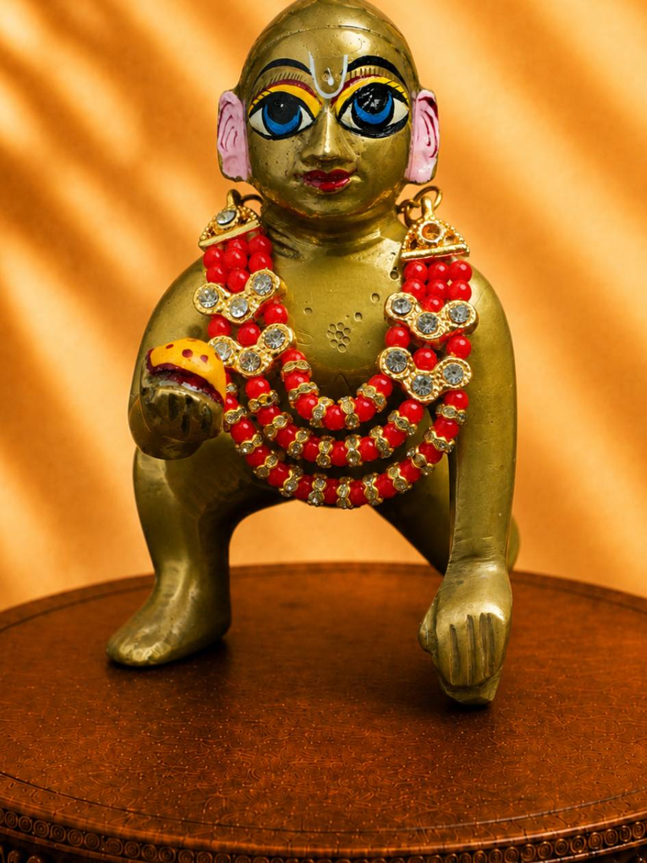 moti mala r Laddu Gopal Dresses Online in India Winter Dress for Poshak Thakurji Kanha Ji Accessories Dhoti Kurta Set Pajama Aasan Janmashtami Special Summer Shringar Fancy Jacket Premium Festival Bistar Combo om poshak kanha thakurji bal lala lalla ladoo