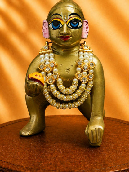 moti mala w Laddu Gopal Dresses Online in India Winter Dress for Poshak Thakurji Kanha Ji Accessories Dhoti Kurta Set Pajama Aasan Janmashtami Special Summer Shringar Fancy Jacket Premium Festival Bistar Combo om poshak kanha thakurji bal lala lalla ladoo