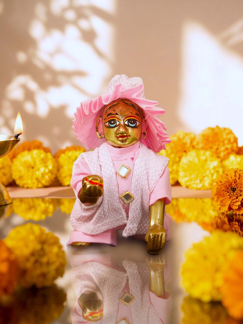 mridu Laddu Gopal Dresses Online in India Winter Dress for Poshak Thakurji Kanha Ji Accessories  Set Pajama Aasan Janmashtami Special Summer Shringar Fancy Jacket Premium Festival Bistar Combo om poshak kanha thakurji bal lala lalla ladoo