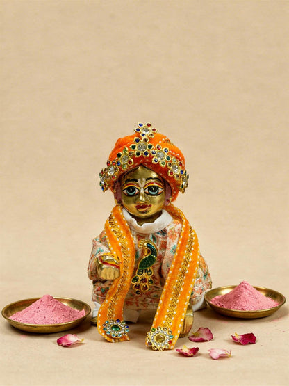 nandlal braj holi dhoti kurta Diwali Janmashtami dress ladoo dresses laddu gopal dress thakurji kanha ji bal om poshak mathura online best mandir wholesaler manufacturer